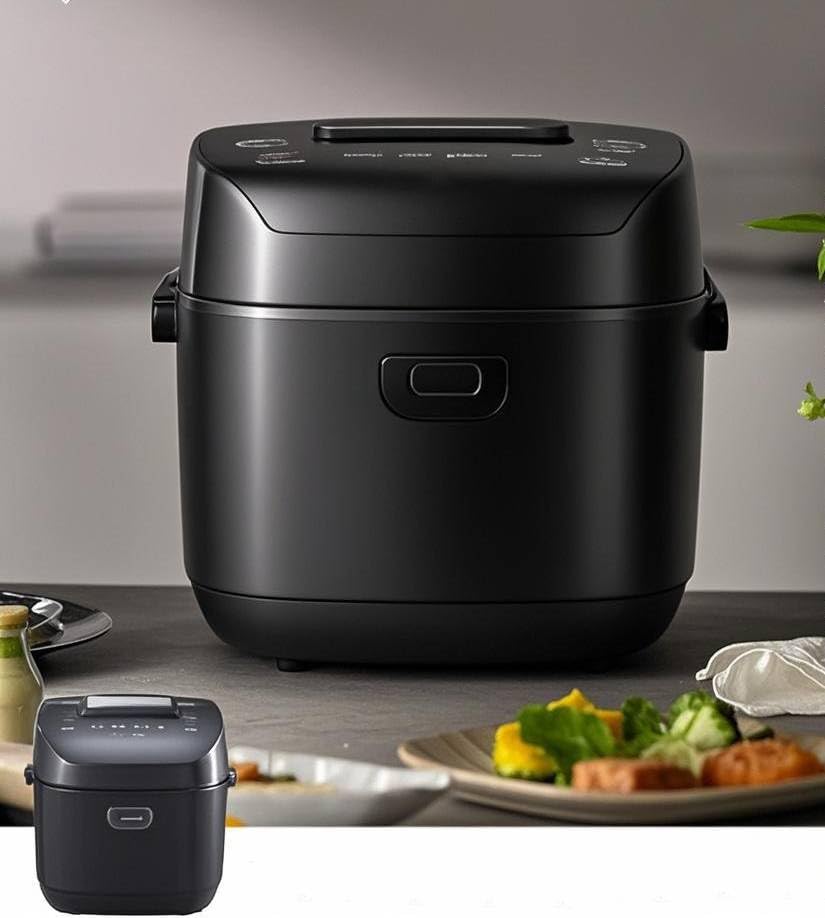 【新品・未使用】極厚火釜と5.5合炊き IH式ジャー炊飯器 Amazon | 炊飯器 圧力IH 5.5合 極厚火釜 ブラック 35奥行き x